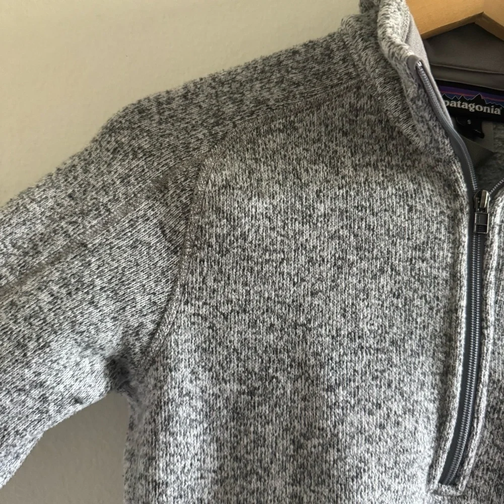 Patagonia Better Sweater Heather Gray Pullover Quarter Zip Jacket size Small - Picture 7 of 10